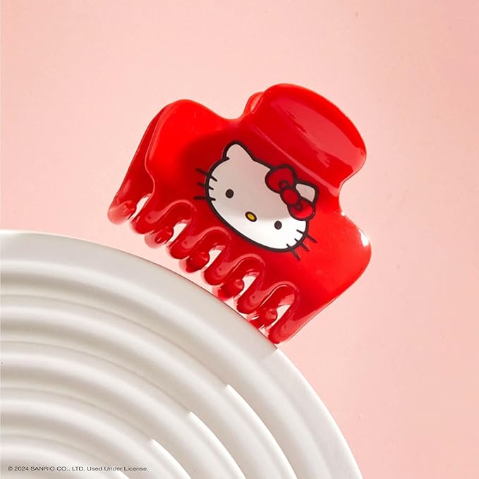 Kitsch Hello Kitty Recycled Plastic Puffy Medium Hair Clips for Women, Medium Claw Clips for Thick & Thin Hair, 1 Piece