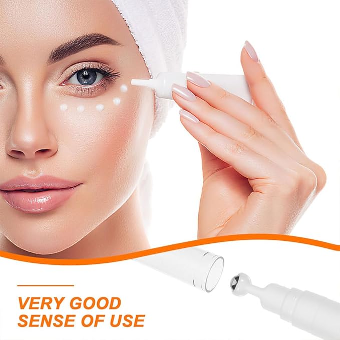 TOVINANNA Eye Cream Container Roller Bottle, 2pcs 15ml Empty Roll On Bottles Travel Essential Oil Roller Bottles Refillable Cream Bottle Eye Cream Applicator Roller Cosmetic Dispenser for Women
