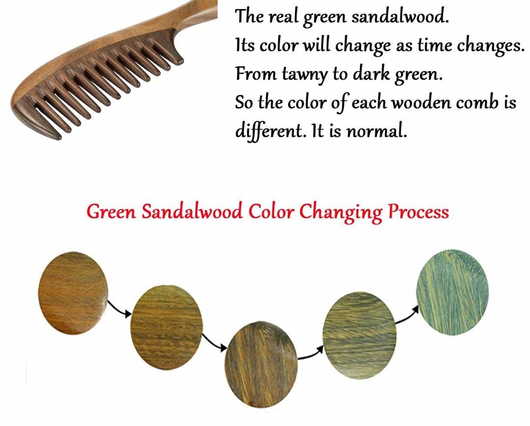 Louise Maelys 2 Pack Wooden Wide Tooth Combs For Curly Hair