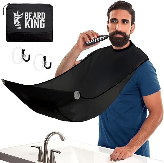 BEARD KING Beard Bib Apron - As Seen on Shark Tank – Gifts for Him, Stocking Stuffers for Men, Mens Gift