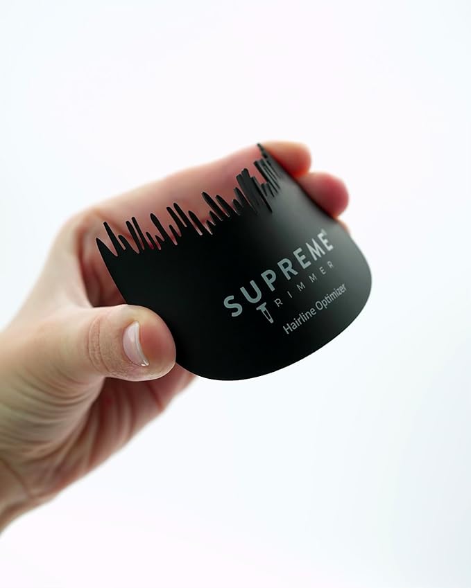 Enhancement Cards for Barbers by Supreme Trimmer | Reusable Hairline Shaping Tool for Natural Line Up & Precise Beard Edges | Ideal for Colored Ink Spray & Hair Fiber Application | HFH/4X