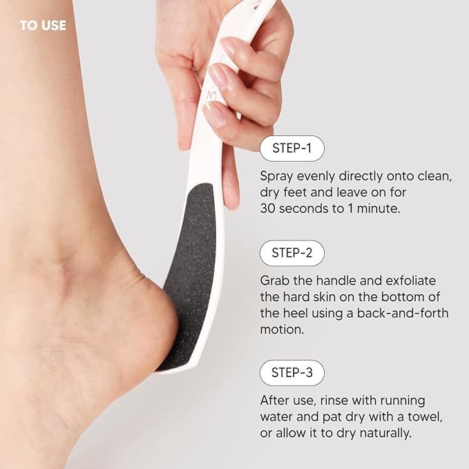 F3 Systems S-Line Emery Foot File & Foot Spray Set, Colossal Double-Sided Pedicure Tool, Effective for Cracked Heel, Ergonomic Design for Easy Grip, Dead Skin Remover, Callus Rasp, Scrubber