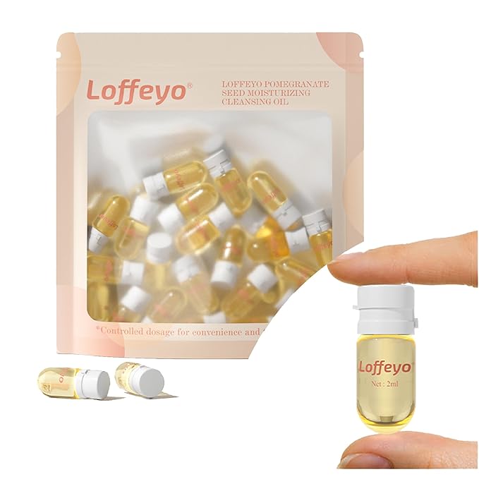 Loffeyo 20ct Single Use Cleansing Oil Packets TSA Travel Makeup Remover