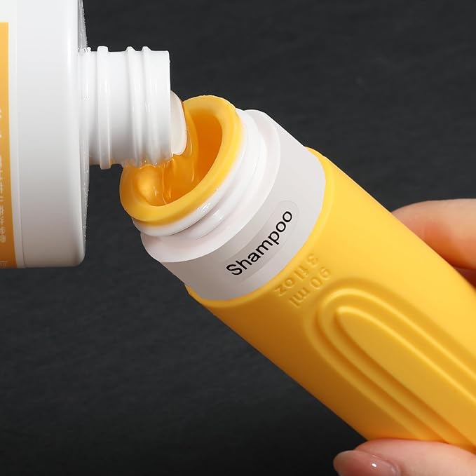 CHEODIN Travel Bottles for Toiletries, 5 Pack TSA Approved Travel Size Containers, 3oz Leak Proof Refillable Travel Accessories for Shampoo Conditioner, BPA Free Travel Bottles with Toiletry Bag