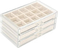 FEISCON Acrylic Jewelry Organizer Makeup Cosmetic Storage Organizer box