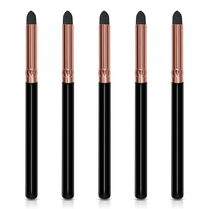 UorPoto Eyeliner Smudge Brush Pointed Pencil Stick Set,5Pcs Professional Sponge Blending Makeup Tool for Eyeshadow Eyebrow Reusable Tip Applicator