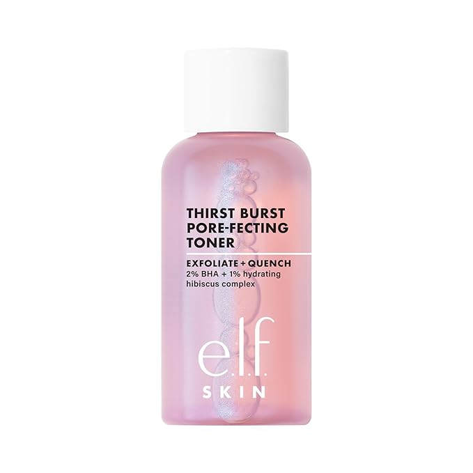 e.l.f. SKIN Thirst Burst Pore-fecting Toner Mini, Hydrating for Face, Smooths, Plumps, Pore-Minimizing, Infused with Salicylic Acid, Vegan & Cruelty-Free