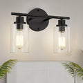 GORDNWE Modern Vanity Light - 2 Lights Matte Black Wall Light Fixtures