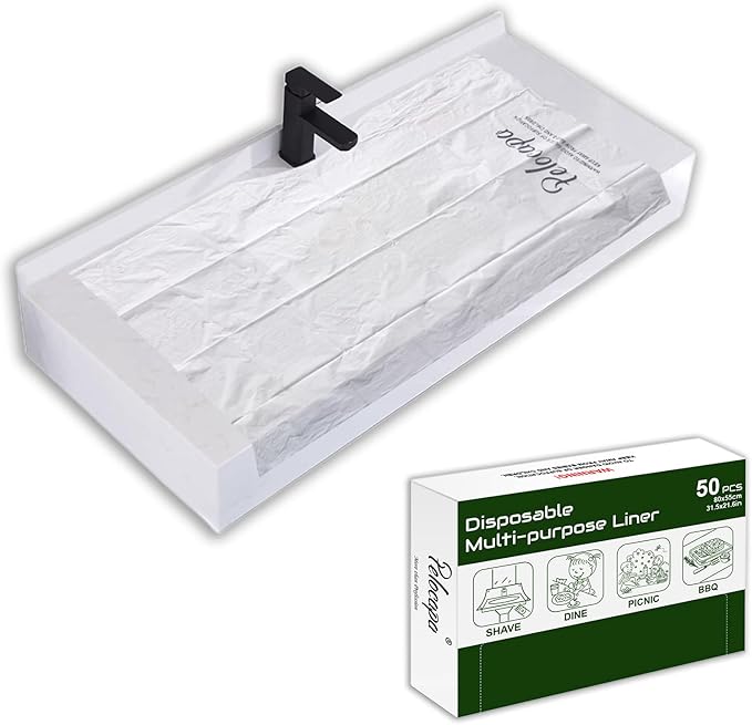Pelocapa Disposable Hair Beard Catchers, Disposable Sink Protectors Liners for Trimming, 20 Pcs Large Sink Covers for Beard Grooming