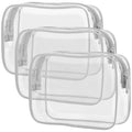 PACKISM Clear Makeup Bag for Travel - TSA Approved Toiletry Bag, Grey