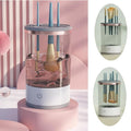 Ipalmay Makeup Brush Cleaner - Electric Makeup Brush Cleaning Machine, Automatic Cosmetics Brush Cleaning Tool & Dryer, Dust-proof Beauty Brushes Organizer, Multi-functional Gift for Women Mom Wife