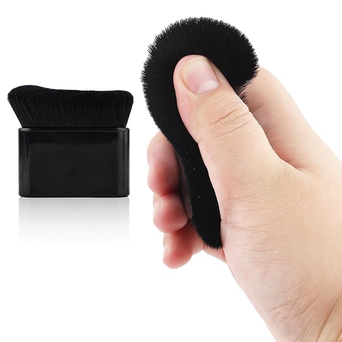 Self Tanning Brush, Self Tanner Applicator Blend Brush for Beauty Tan Bronzer, Foundation Makeup Spray Tan Blending Body Brushes for Face Leg(Black)
