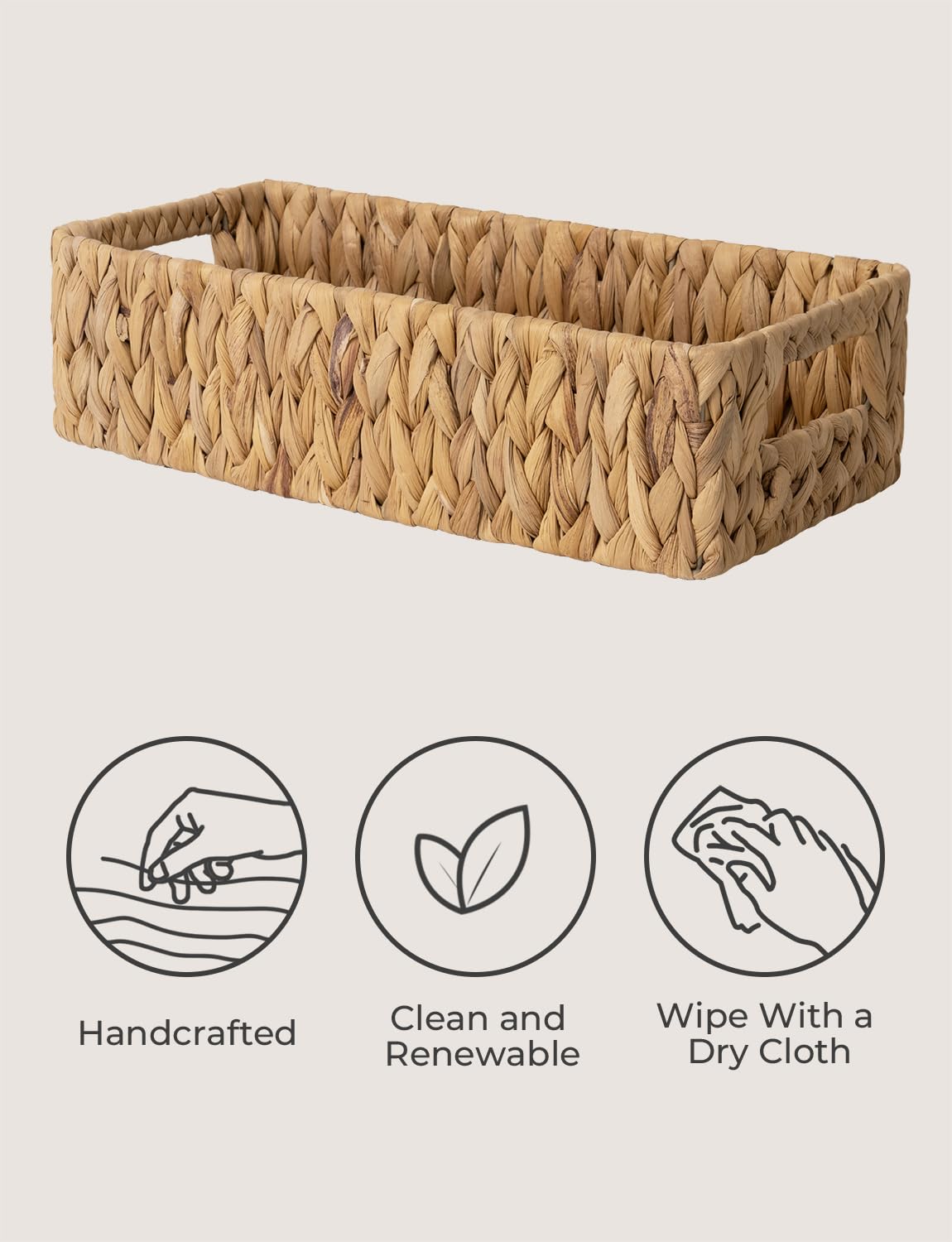 StorageWorks Toilet Paper Basket, Small Bathroom Basket Organizer