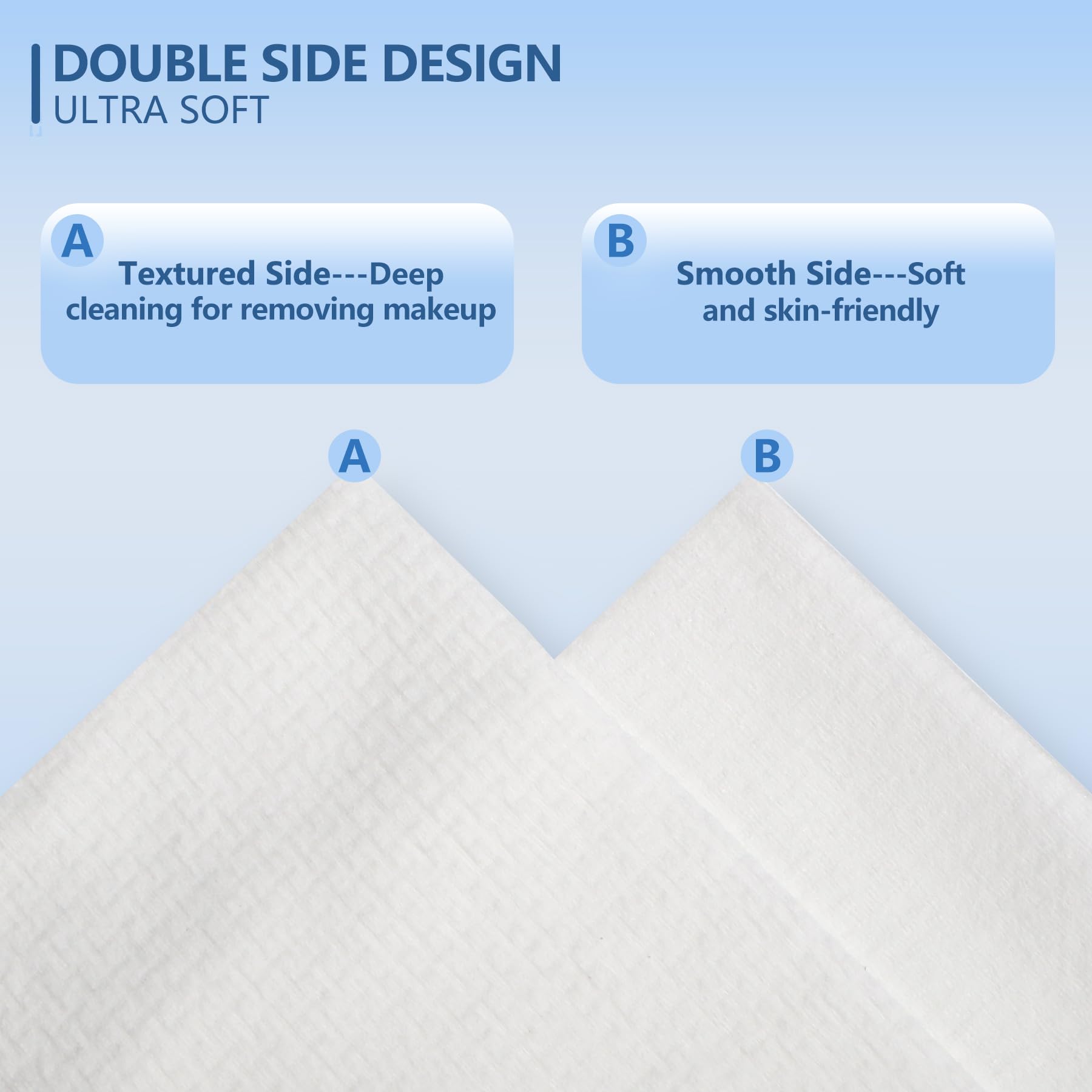 Dorahoney Disposable Face Towels Travel, 12"×12" Extra Large Face Towelettes, Ultra Soft Facial Towels for Sensitive Skin, Makeup Remover Dry Wipes, 20 Count (1 Pack)