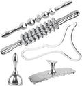ONUEMP 5-in-1 Stainless Steel Therapy Massage Tools, Gua Sha Scraping Fascia Massage, Maderoterapia Kit Colombiana for Lymphatic Drainage, Cellulite Remover, Ice Body Sculpting
