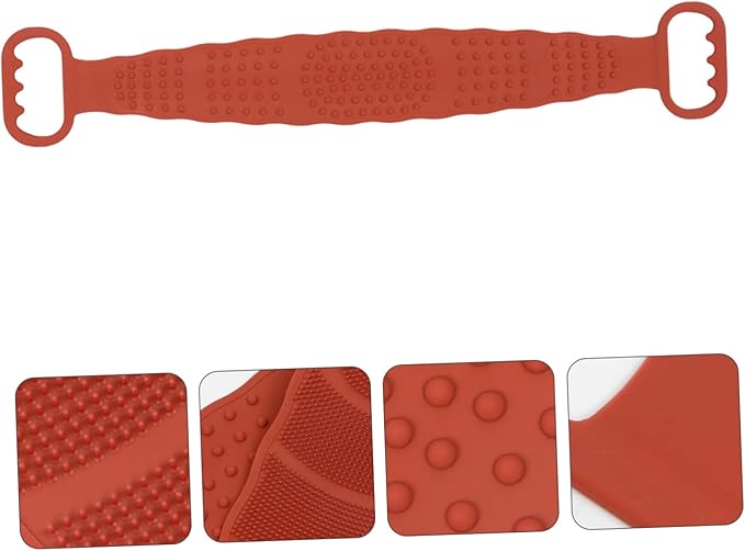 MERRYHAPY Body Scrubber Belt Bath Massage Strap for Back Comfortable Shower Towel Brush with Hooks for Exfoliating and Relaxing Bath Experience