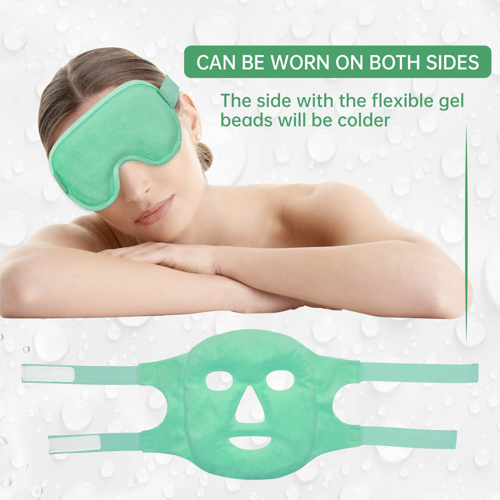 ZNÖCUETÖD Cooling Mask Ice Pack for Face Eye, Hot Cold Compress for Face