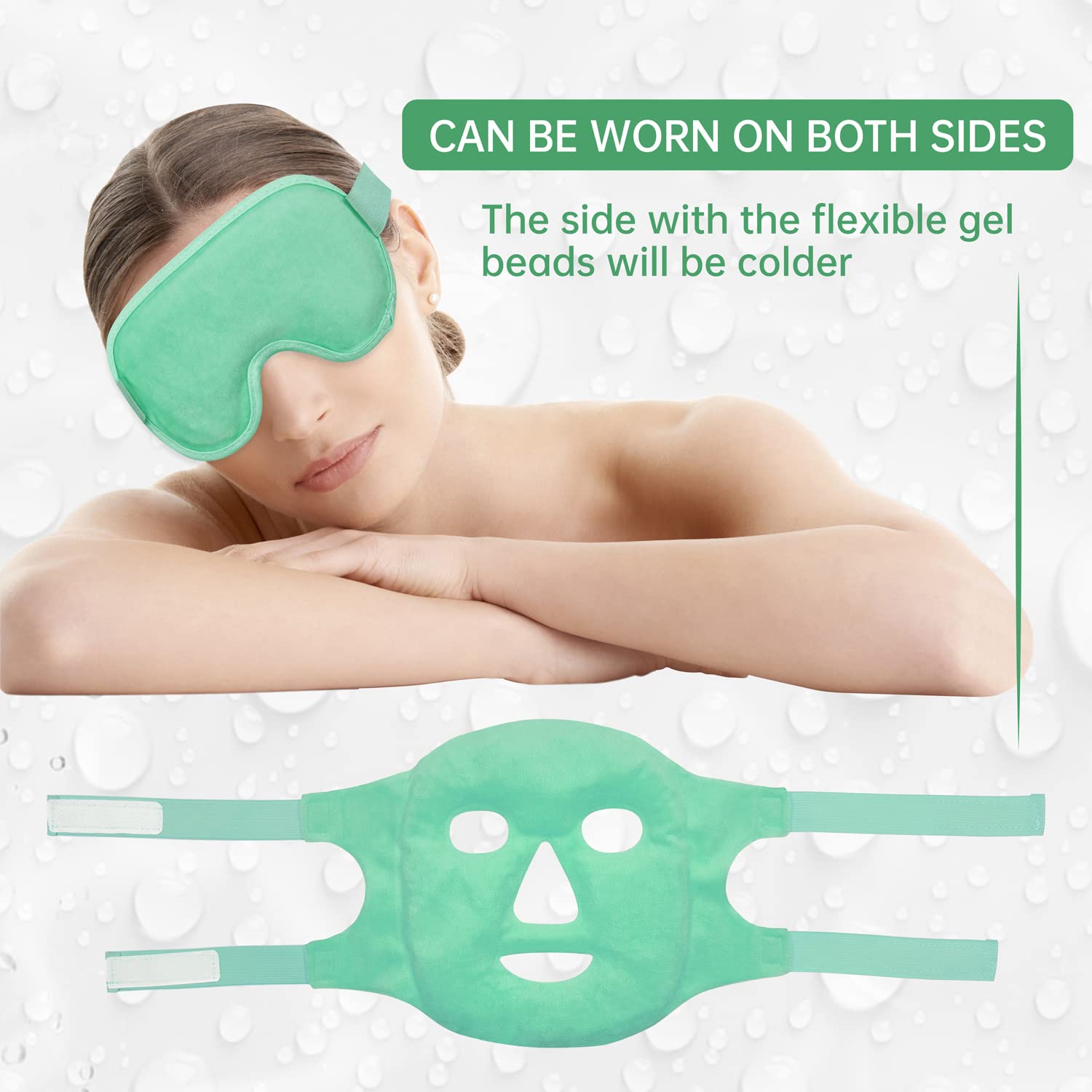 ZNÖCUETÖD Cooling Mask Ice Pack for Face Eye, Hot Cold Compress for Face
