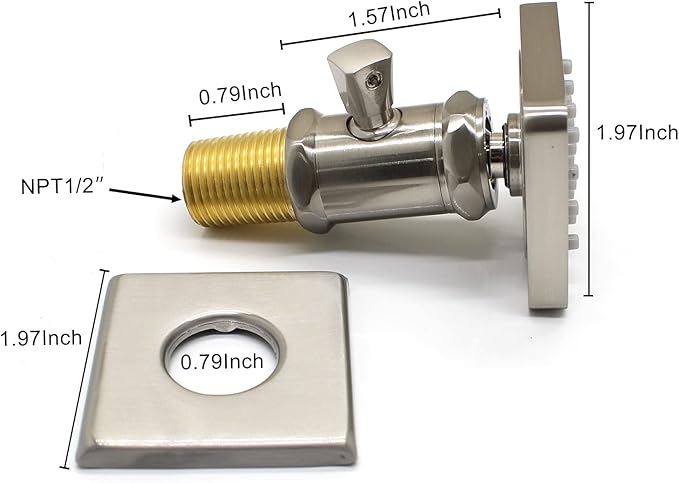 (Upgrade) Solid Brass Shower Body Spray Massage Nozzle Wall Jets, Flow Can Be Controlled, Showerhead Can Swivel (4PCS, Brushed Nickel)