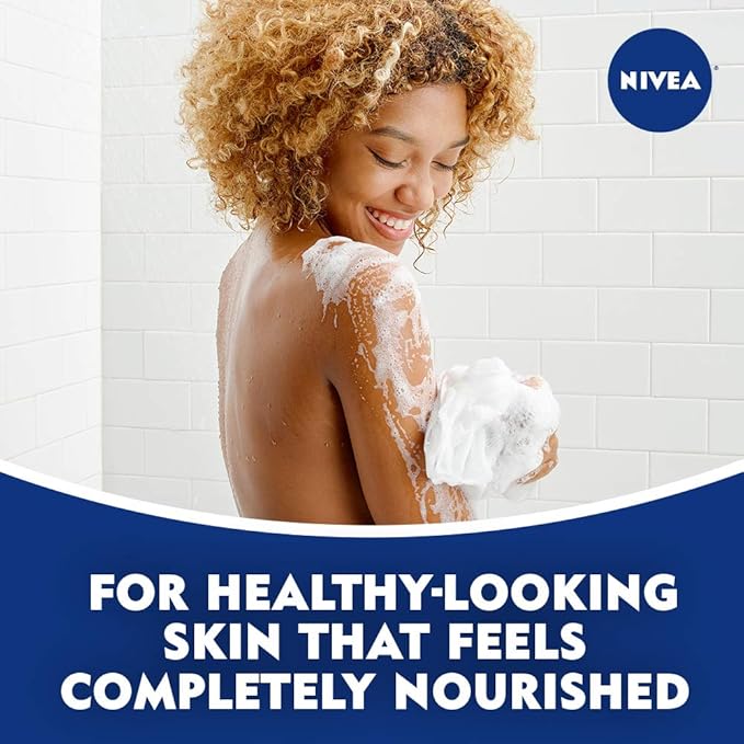 Nivea Cocoa and Shea Butter Pampering Body Wash with Nourishing Serum, 20 Fl Oz Bottle (Pack of 3)