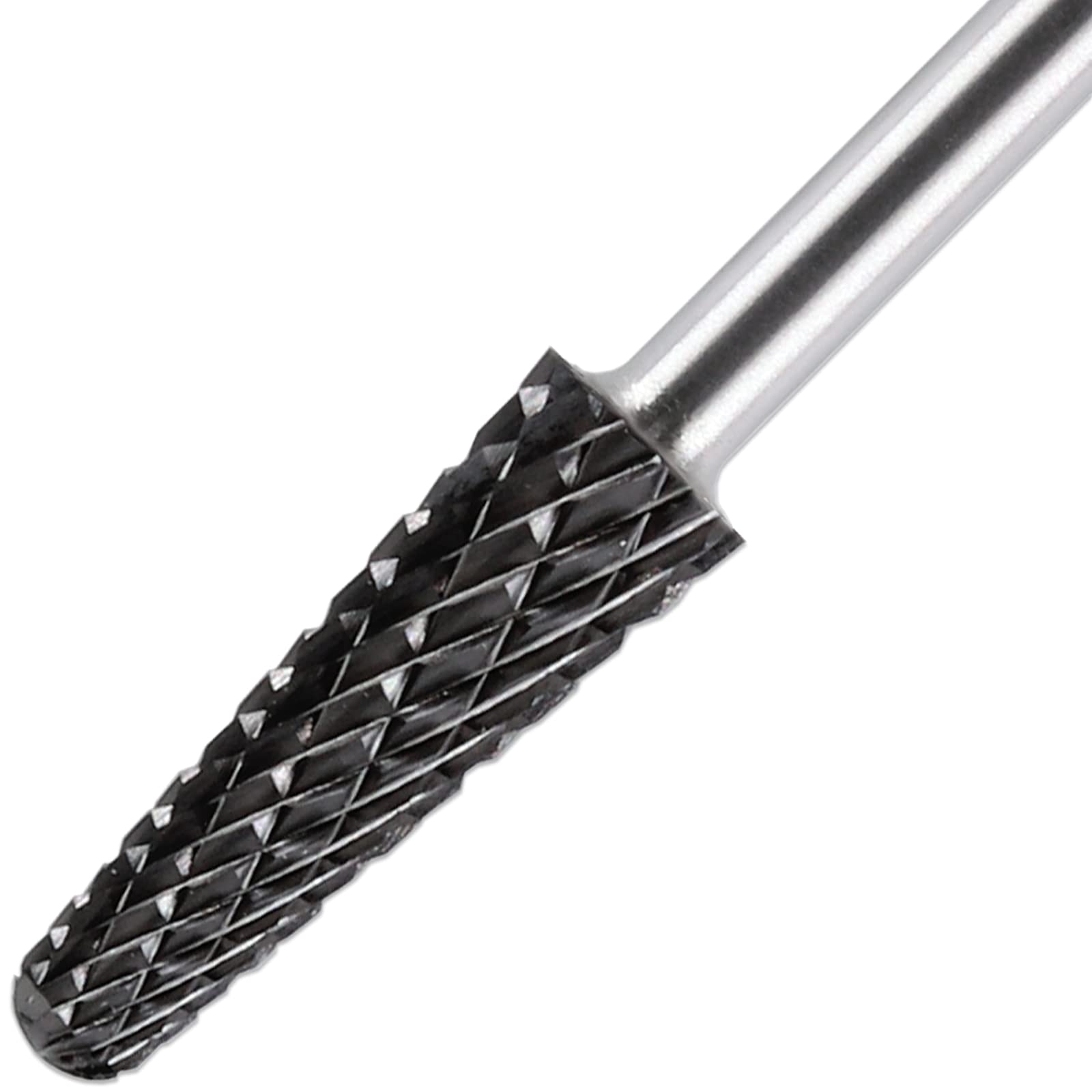 PANA USA Professional 3/32" Shank Size - Cone Shape Carbide Bit - Nail Drill Bit for Manicure Pedicure Tools Dremel Machine (Extra Coarse, DLC Black)