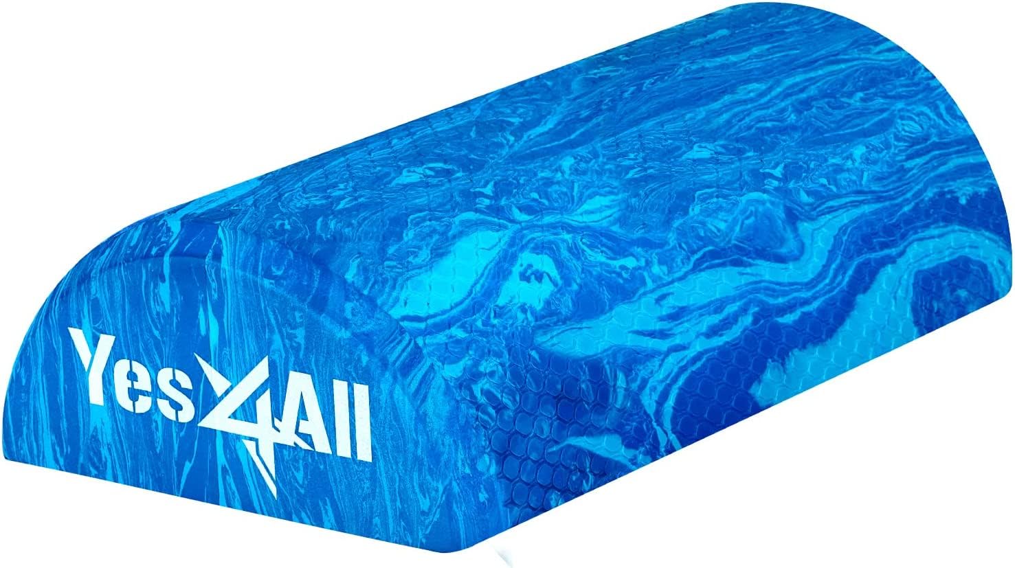 Yes4All Half Round Foam Roller, EVA Firm Half Foam Roller for Yoga, Half Yoga Back Roller for Muscle Massage for Pilates, Balance & Core Exercises - 12/36 inches - Blue, 12 inches