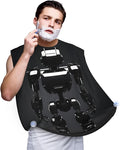 Black Robot Print Beard Bib Apron For Men, Beard Hair Catcher For Men Shaving Trimming,Beard Cape Cloth