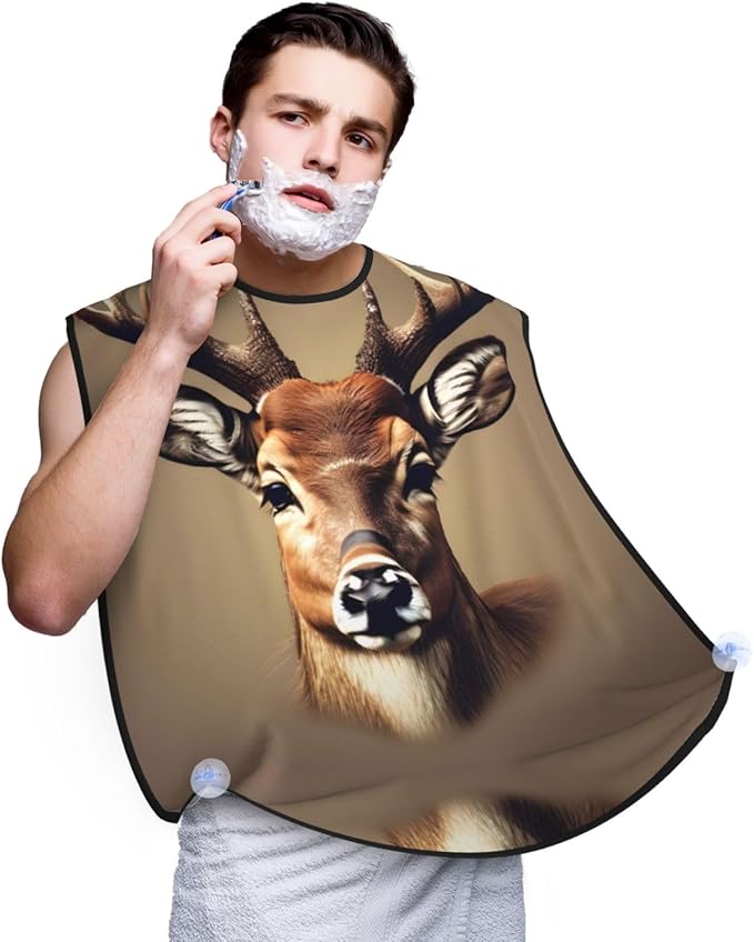 Tropical Fruit Pineapple Print Beard Bib Shaving Apron, Beard Hair Trimming Cape Gift For Dad