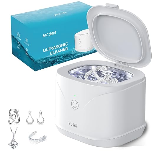 BCOM Ultrasonic Retainer Cleaner Machine, Denture Cleaner for Mouthguard