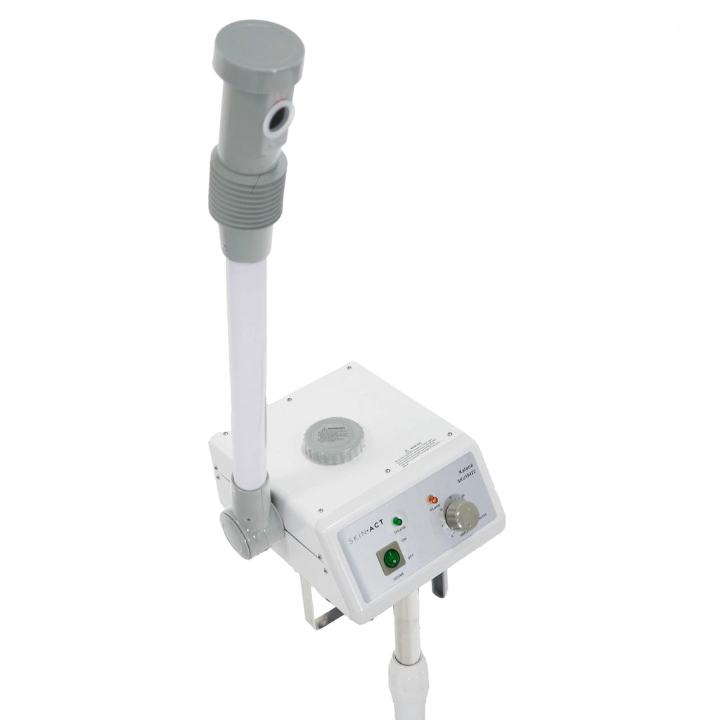 SKINACT Katana Professional Facial Steamer with Aromatherapy, Ozone & Regular Steam Modes, Adjustable Height, Movable 24-Inch Arm, 30-Minute Timer, 650W, Rolling Spa Steamer