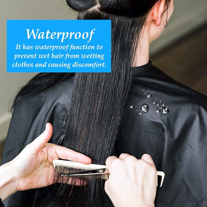 1 PACK Hair Salon Capes with Snap Closure Waterproof Hairdressing Styling Hair Cutting Coloring Nylon Cape for Barber Hairdressers