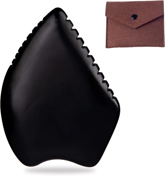 Yuanchupin Gua Sha Facial Massage Tools, BianStone Traditional Face & Body Massage Tool, Lymphatic Drainage Face Sculpting Tool, The Newly Upgraded Unique Tooth Edge