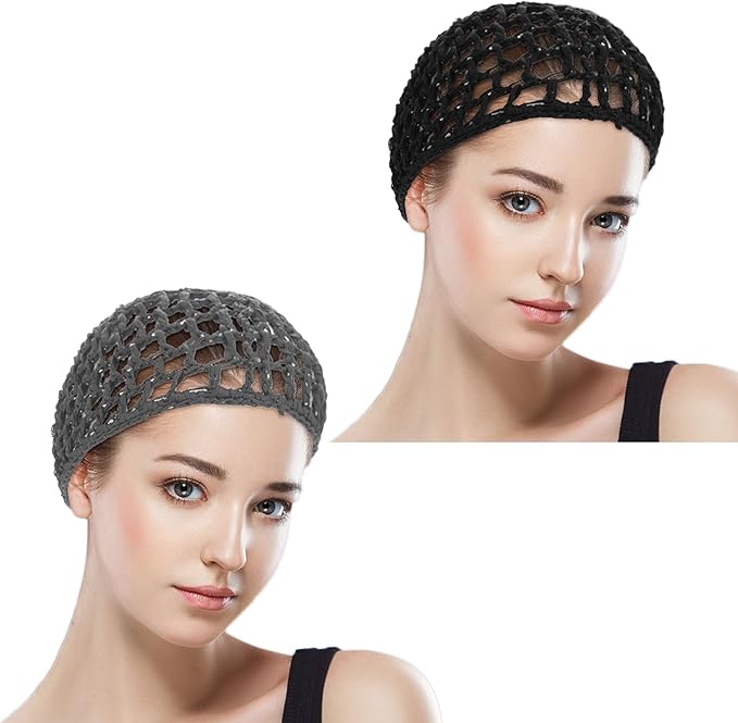 Wig Cap Thick Long Hair Caps Adjustable Net Mesh Braided Weaving Making Crochet Sew Weave Fishnet Grip Headband