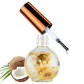 Cuticle Oil, Coconut Cuticle Nail Oil Infused with Real Flowers 15ml