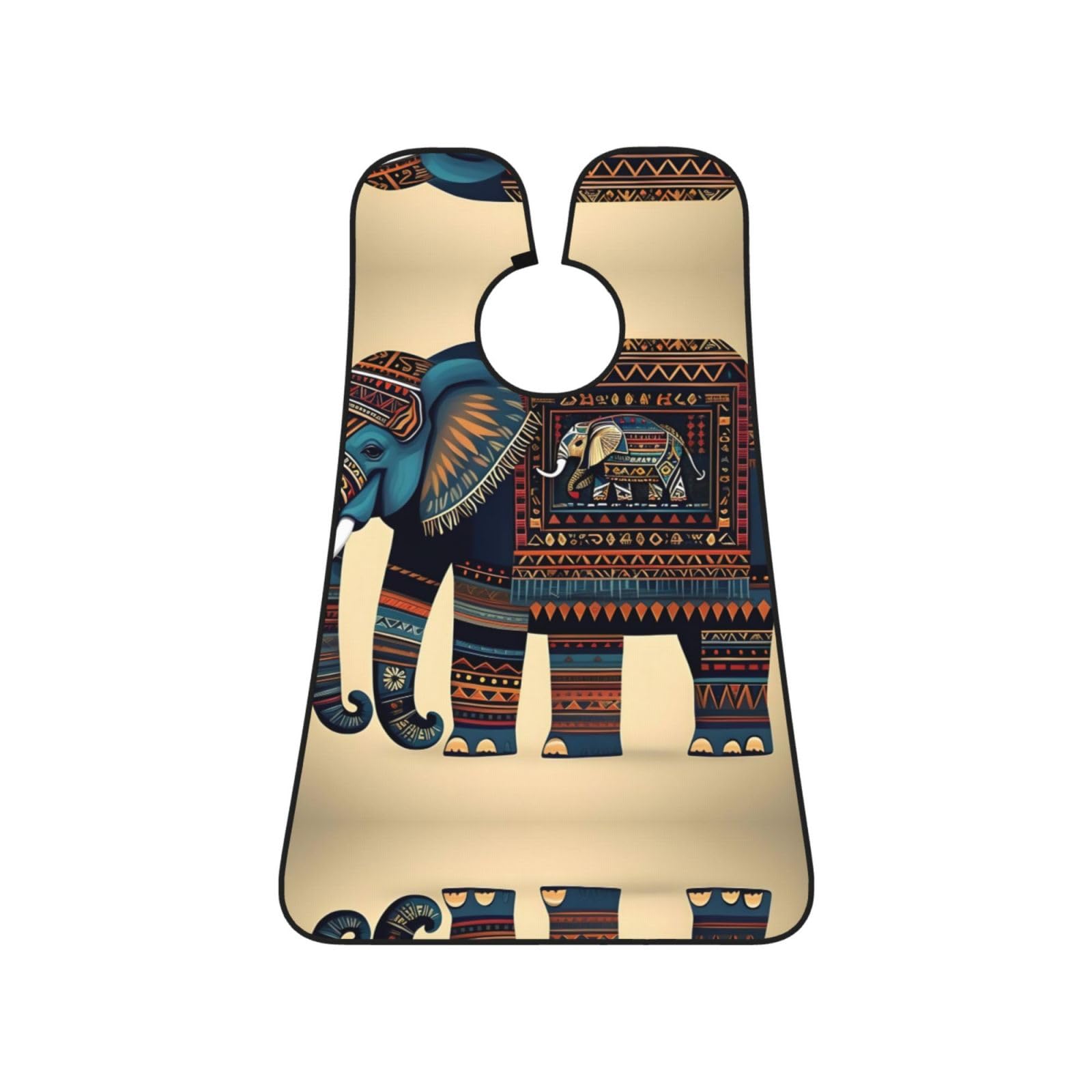 YQxwJL Aztec Elephant Print Beard Bib Shaving Apron, Beard Hair Trimming Cape Gift For Dad
