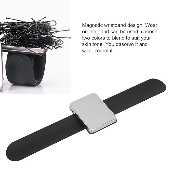 Makeup Mixing Palette Wrist Strap, Magnetic Makeup Mixing Palette Bracelet Silicone Cosmetic Applicator Wrist Strap Cosmetic Applicator Convenient Color Mixing for Nail Salon