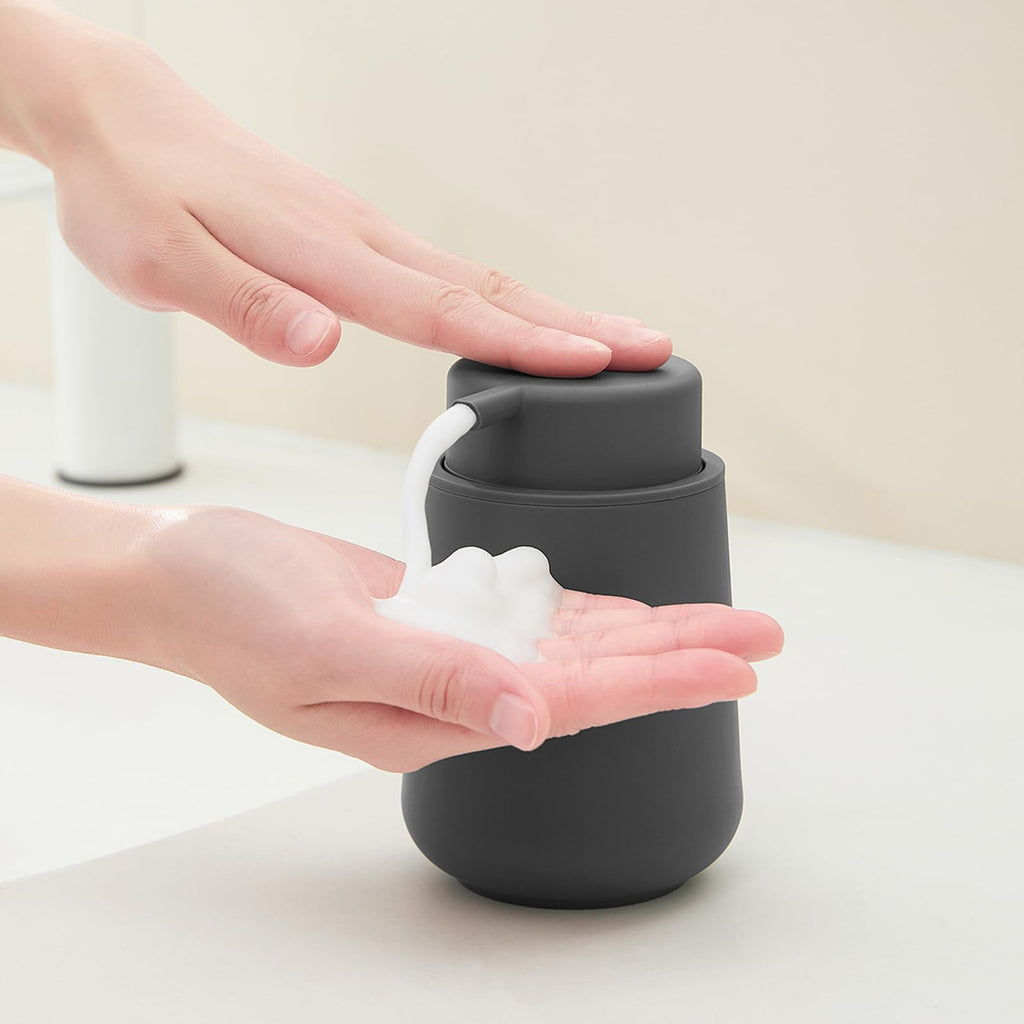 YAUKPH Matte Gray Foaming Hand Soap Dispenser Plastic