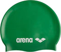 Arena Classic Unisex Soft Silicone Swim Cap for Women and Men, Intensive Training and Racing Comfortable Non-Slip Long Hair Swimming Hat, Green