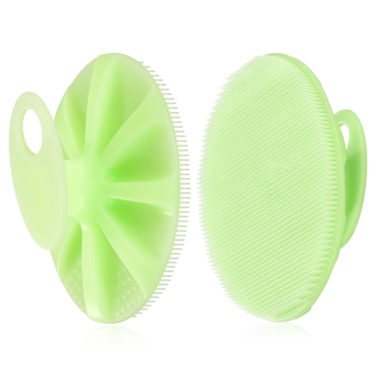 INNERNEED Silicone Body Cleansing Brush Exfoliating Scrubber, Dark Green