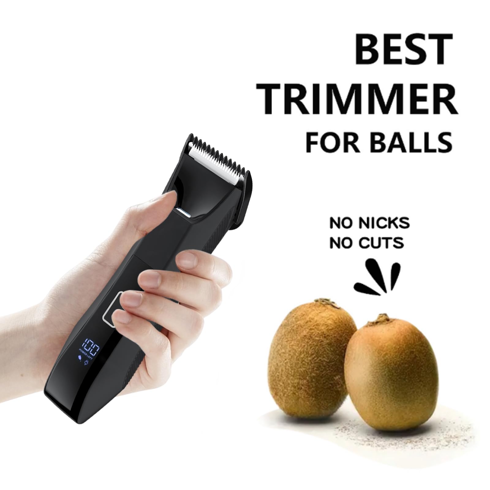 Manscaper Men's 2-in-1 Body Trimmer, Ball Shaver IPX7 Waterproof