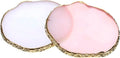 MBAIYO 2PCS Nail Art Palette, Resin Nail Plates Makeup Mixing Palettes Gilded Edge Polish Palette Irregularity Painting Mixed Color Palettes Display Board for DIY ManicureArt Design Makeup Foundation