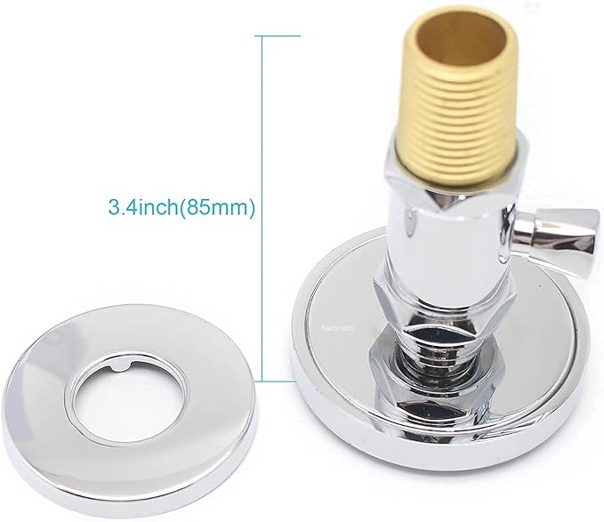 (Upgrade) Backnets Shower Body Spray with On Off Solid Brass Round Shower Jets 6 PCS Massage Showerhead Wall Nozzle, Flow Can Be Controlled, Independent Switch Sprayer (6PCS, Polished Chrome)