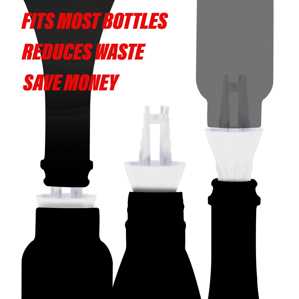 Last Drop Universal Bottle Emptying Kit Transfer Connector for Soap, Lotion, Shampoo, Conditioner, and Kitchen