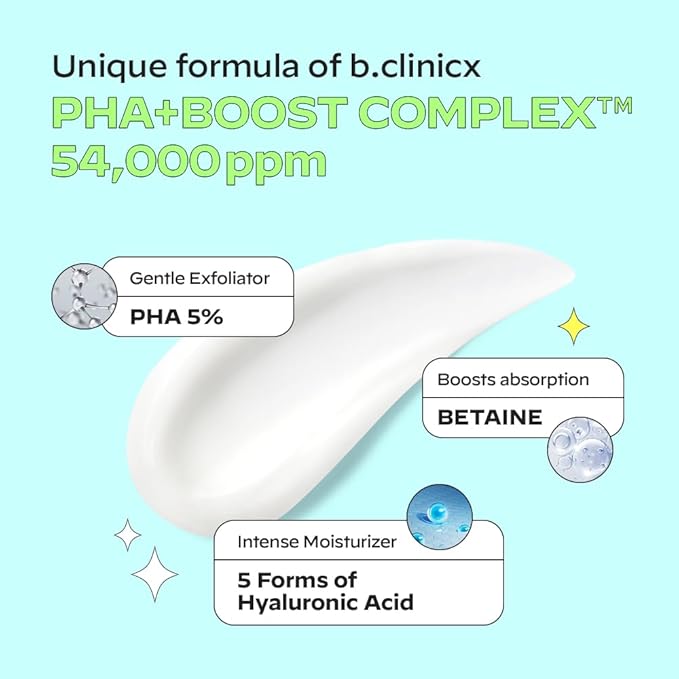b.clinicx Skin Polishing Body Lotion (10.14 fl oz / 300ml) - Exfoliating Body Lotion With PHA 5%, Resurface Bumpy Skin, Lightweight Moisturizing Body Cream, Korean Skin Care