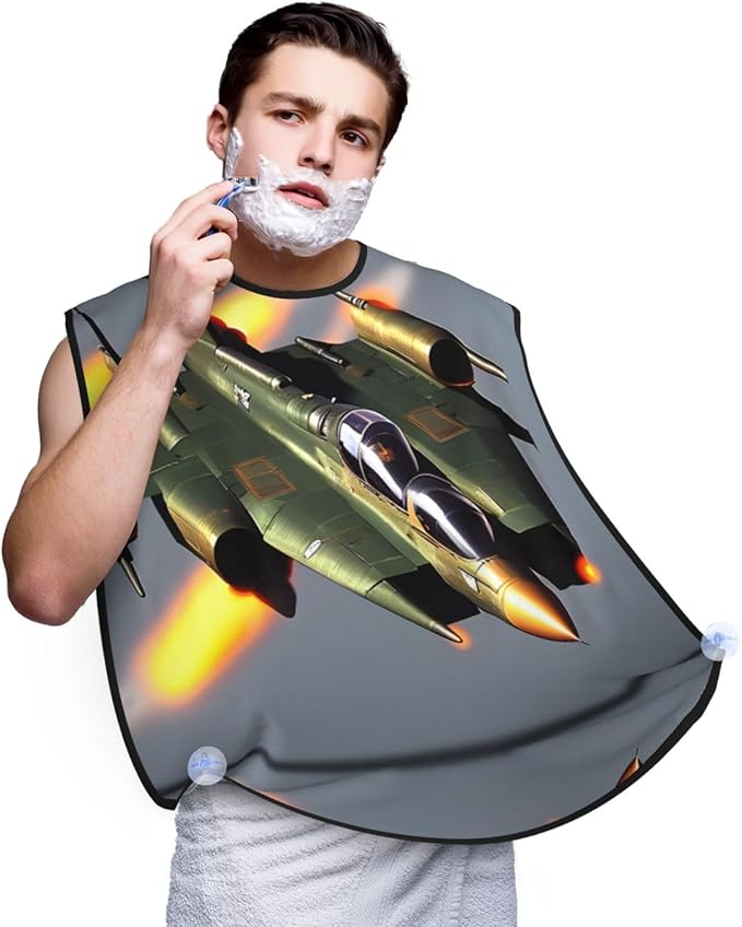 Loon Nature Bird Print Beard Bib Shaving Apron, Beard Hair Trimming Cape Gift For Dad