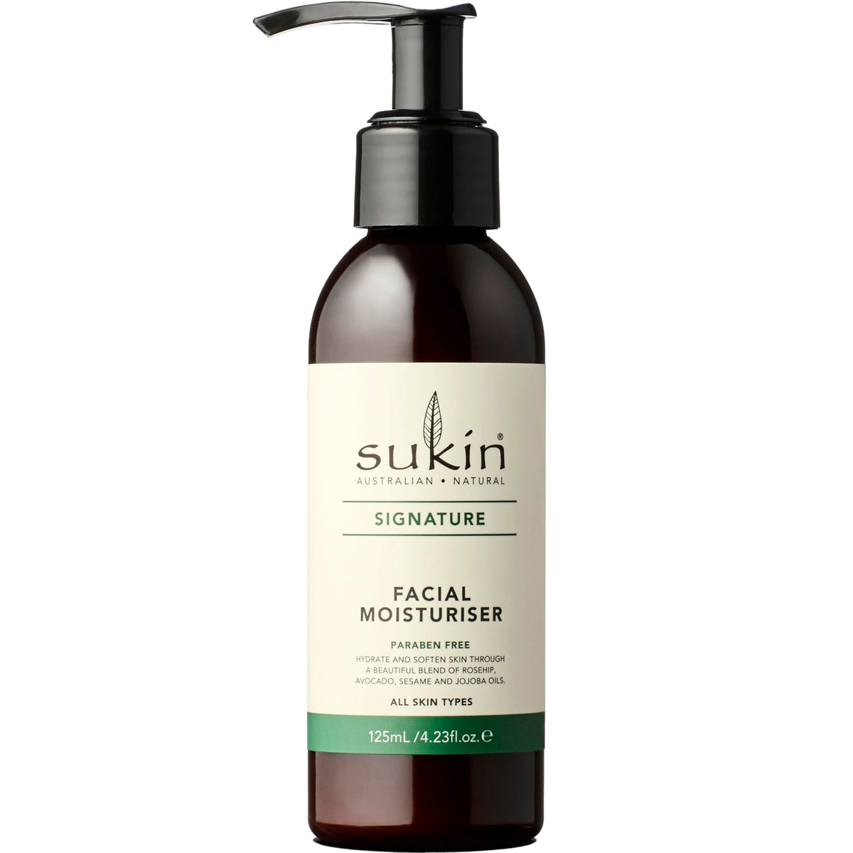 Sukin Facial Moisturizer, Hydrating – Signature Face Lotion with Aloe Vera, Rosehip Oil & Shea Butter for Rejuvenating Dry Skin, Signature Scent, 4.23 Oz