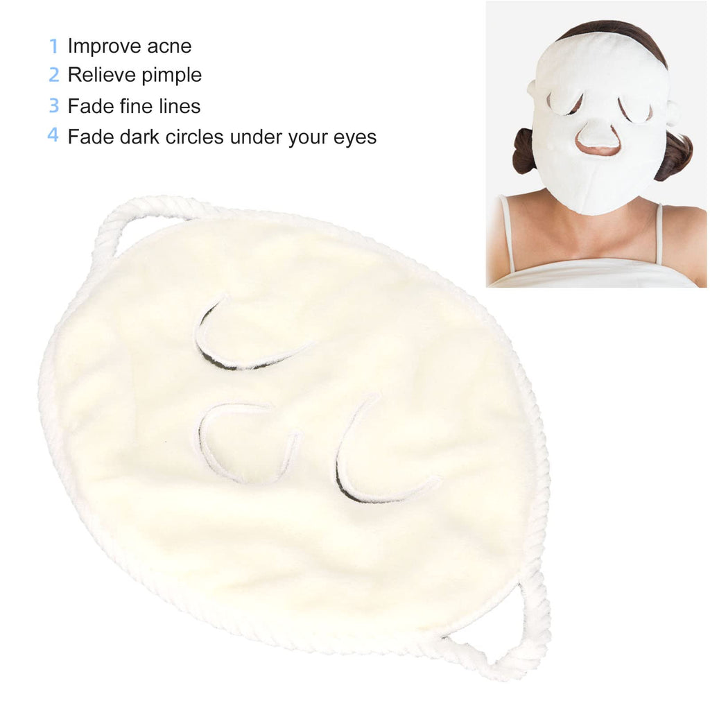 Cold Hot Compress Towel,Reusable Spa Towels 3 Holes Ear Hanging Breathable Face Skin Care Towel for Relaxation