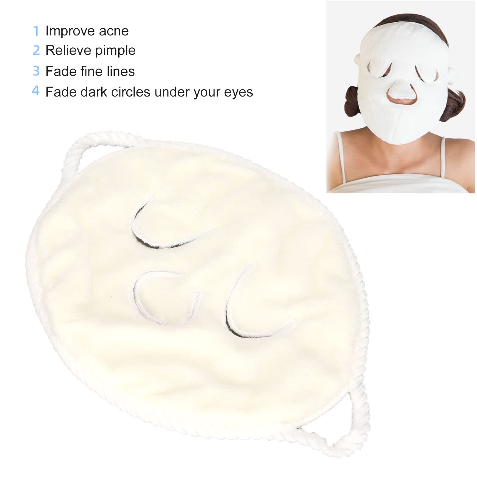 Cold Hot Compress Towel,Reusable Spa Towels 3 Holes Ear Hanging Breathable Face Skin Care Towel for Relaxation