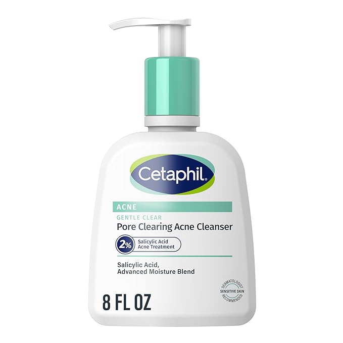 Cetaphil Gentle Clear Acne Foaming Face Wash, 2% Salicylic Acid, 8 fl oz