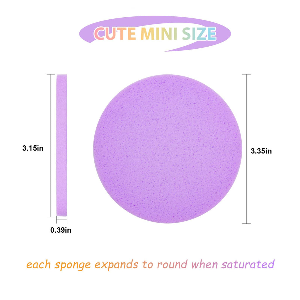120Pcs Facial Compressed Facial Sponges for Women, Coldairsoap PVA Professional Makeup Sponge Female Removal Pads Compress Exfoliating Face Cleansing Rounds Wash Pad as Valentine's Day Gift
